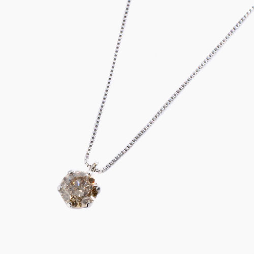 純プラチナ Pt999 ダイヤモンド ペンダント I1クラス 0.35ct Iカラー ベネチアンチェーン付き 1702-PG11