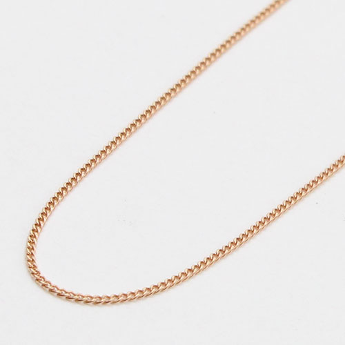 10金 ピンクゴールド ネックレス キヘイ グルメッタチェーン 40cm　2161-NG14