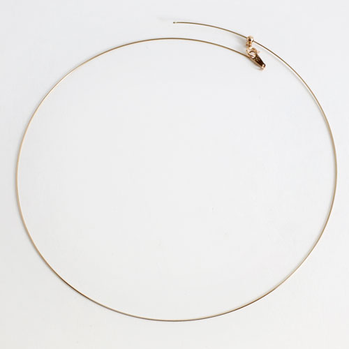 18金製 チタン入り 形状記憶 オメガネックレス スライドスルー　2216-NG14