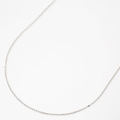 18金 ホワイトゴールド ４面カット アズキ チェーン　2324-NG15