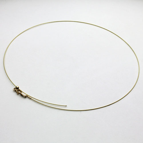 18金製 チタン入り 形状記憶 オメガネックレス スライドスルー　2333-NG15