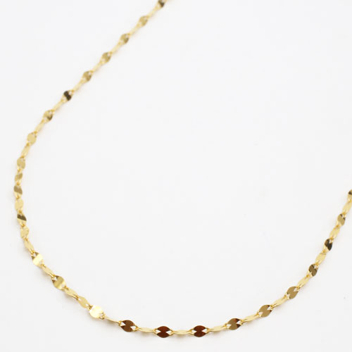 18金 ネックレス ペダル 45cm 1.8g　2372-NG15