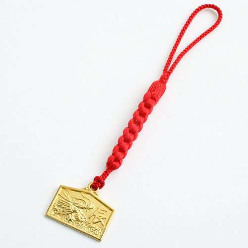 18金 K18 絵馬型  干支(辰) ストラップ 造幣局刻印入 　2826-PG15