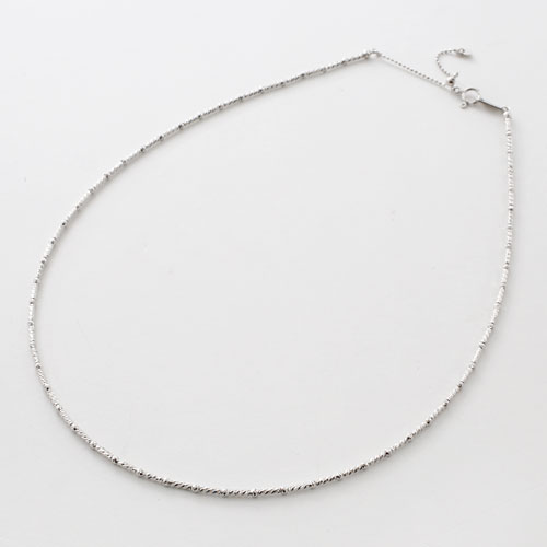 18金 チタン入り 形状記憶 オメガネックレス K18 ミラーボール　3092-NM17