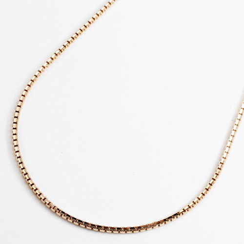 日本製 K18 ベネチアンレール チェーン Vカット  男女兼用　3666-NS17