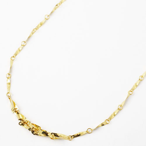 純金 K24 ネックレス ボリューム グラデーション デザイン 42cm 3782-NM18