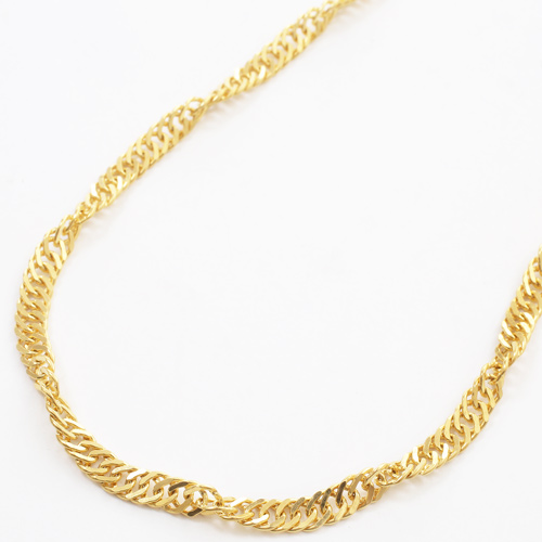 純金 ネックレス スクリュー チェーン 18.2g　4032-NM19