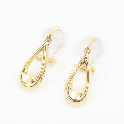 18金 イエローゴールド　イヤーカフ シンプル オープンドロップ　4151-UK19