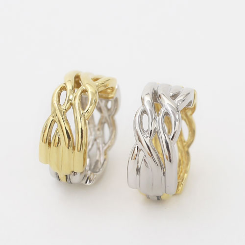 【送料無料】18金/K18/18K ゴールド プラチナ/Pt900/Platinum ピアリング/イヤリング アクセサリー/ジュエリー ツーカラー リバーシブル ファッション オシャレ レディース 4337-UK20