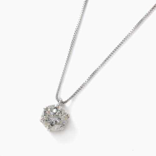 純プラチナ 999/1000 Pt850 ダイヤモンド 0.5カラット ペンダント 鑑別カード付 4561-HG21