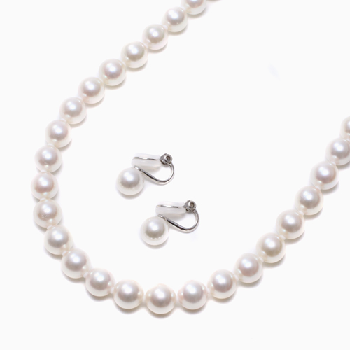 あこやパール ネックレス＆イヤリング セット 真珠宝石鑑別所付き 4731-FS22