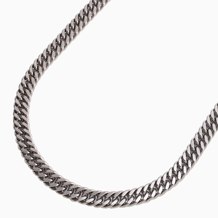 【クリックポスト便対応】 純チタン/TITANIUM ネックレス 2面カットキヘイ/キヘイ/喜平 ダブル喜平 男女兼用/ユニセックス お揃い プレゼント 4753-PW22