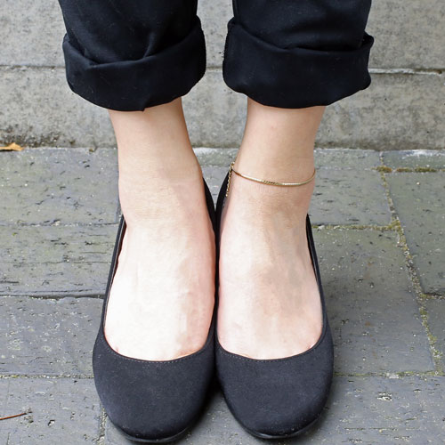 真鍮 アンクレット デザインチェーン　5227-AL16