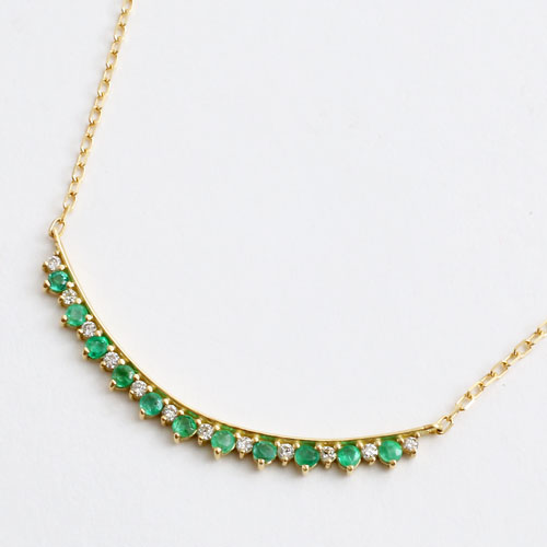 18金 ルビー＆ダイヤモンド ペンダント ネックレス 小豆チェーン　5244-YG16