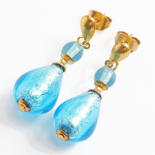 CHIARA by INES キアラ・デザイン ピアス (ティアドロップ・アクア) 5273-EV16