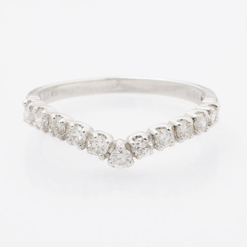 受注生産 プラチナ/Pt850 ダイヤモンド 指輪/リング マリッジ 婚約　イニシャル　5592-UK18