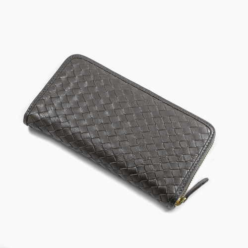 レザー 本革 Della 長財布 ウォレット グレー 男女兼用 5650-TO21