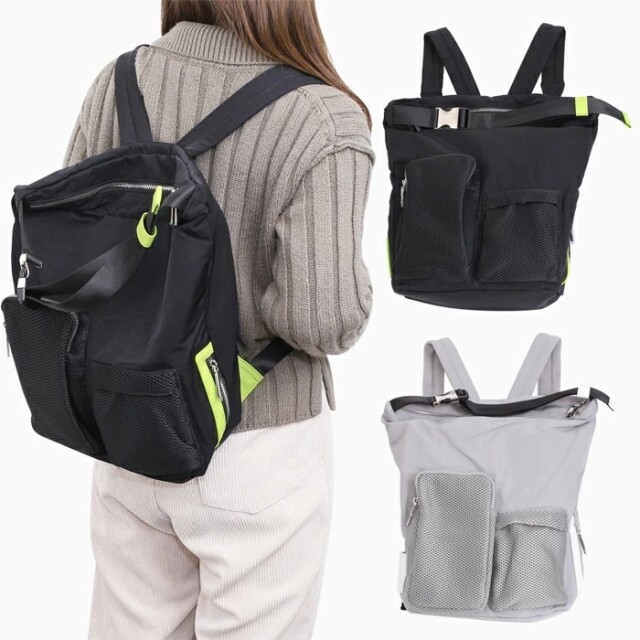 【送料無料】かばん/カバン/鞄/BAG/バッグ トートバッグ ショルダーバッグ マザーズバッグ 通勤 旅行 お出かけ アウトドア 肩掛け 斜め掛け 巾着 2WAY 薄い 軽量 大容量/大きめ 無地 シンプル 男女兼用 プレゼント/贈り物 5761-MZ25