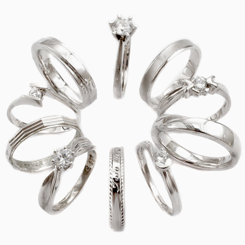 シルバー リング 2点セット シンプル デザイン 6023-XS22