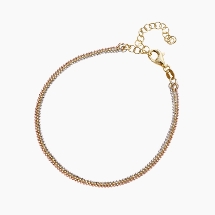 DIBI シルバー925 3連 スリーカラー ブレスレット 6042-DB24