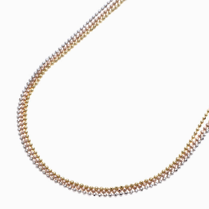 DIBI シルバー925 3連 スリーカラー ネックレス 6043-DB24