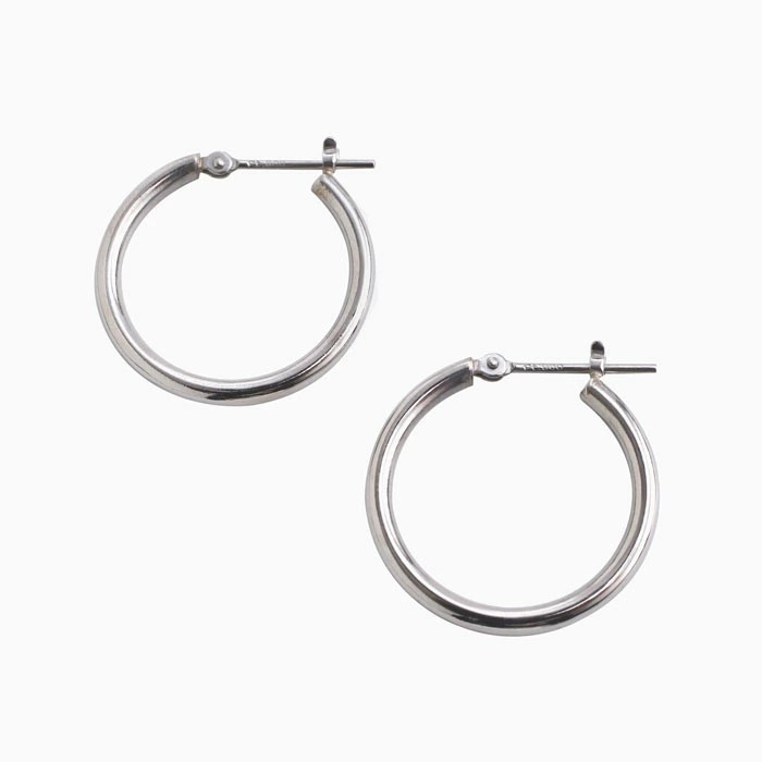 【送料無料】正規品 プラチナ/プラチナ900 Pt900/pt900 ピアス/フープピアス キャッチレス リングピアス 大きめピアス/2.0mm 20ｍｍ シンプル 両耳 オシャレピアス つけっぱなし スキンジュエリー 軽量 地金イヤーアクセ プレゼント 6168-UK24