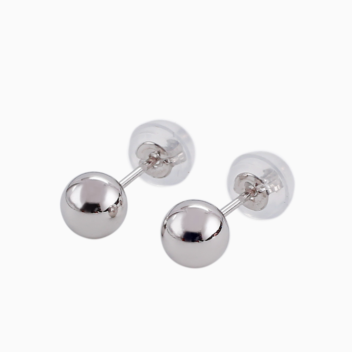 【送料無料】正規品 プラチナ/Pt900 pt900/プラチナ900 Platinum ピアス/ボールピアス 小さめピアス/5mm スタッド シンプル 両耳 オシャレピアス つけっぱなし スキンジュエリー 軽量 地金イヤーアクセ プレゼント 6173-UK24