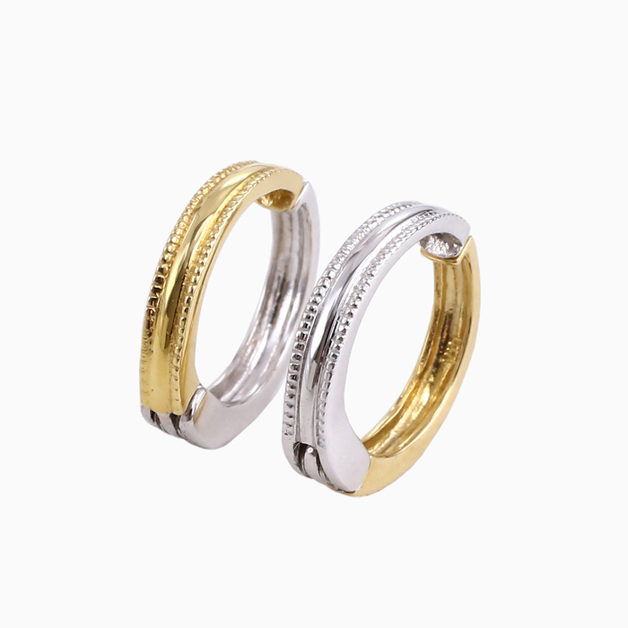 【送料無料】正規品 K18/18金 k18/18k イエローゴールド ホワイトゴールド イヤリング/イヤークリップ ピアリング/リングタイプ シンプル 両耳 まるでピアス つけっぱなし スキンジュエリー 軽量 地金イヤーアクセ プレゼント 6181-UK24