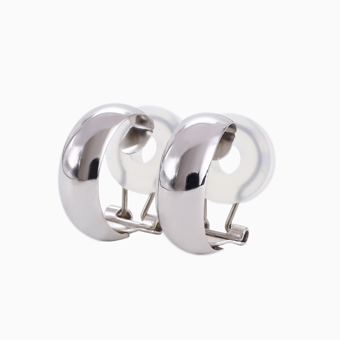 【送料無料】プラチナ/Pt900 pt900/Platinum イヤリング/イヤークリップ リングタイプ フェイクピアス ピアリング シンプル 両耳 まるでピアス つけっぱなし スキンジュエリー 軽量 地金イヤーアクセ プレゼント 6184-UK24