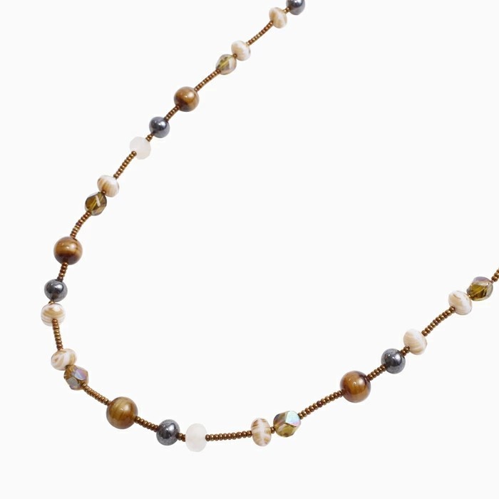 【送料無料】【アヴェ・カプリース】AVE CAPRICE イタリア/ミラノ/MILANO 手作り/ハンドメイド ベネチアンガラス/ベネチアングラス ネックレス ブラウン アクセサリー/アイテム 女性/レディース 個性  お祝い/記念日/誕生日 プレゼント/贈り物 6242-AV24