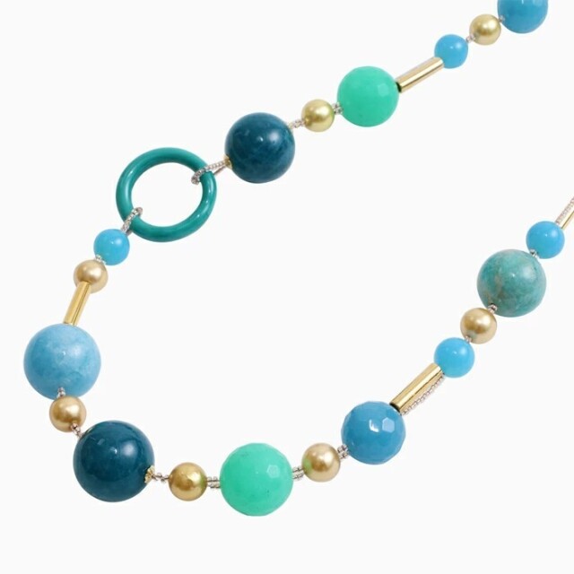 【送料無料】【アヴェ・カプリース】AVE CAPRICE イタリア/ミラノ/MILANO 手作り/ハンドメイド ベネチアンガラス/ベネチアングラス ネックレス ブルーグリーン アクセサリー/アイテム 女性/レディース 個性  お祝い/記念日/誕生日 プレゼント/贈り物 6243-AV24