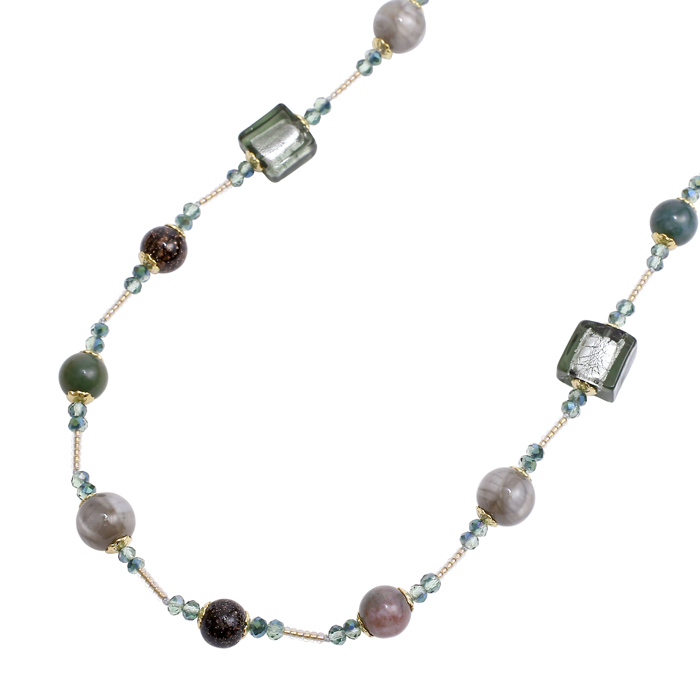 【送料無料】【アヴェ・カプリース】AVE CAPRICE イタリア/ミラノ/MILANO 手作り/ハンドメイド ベネチアンガラス/ベネチアングラス ロングネックレス/ペンダント アクセサリー/アイテム 女性/レディース 個性 グリーン お祝い/記念日/誕生日 プレゼント/贈り物 6249-AV24