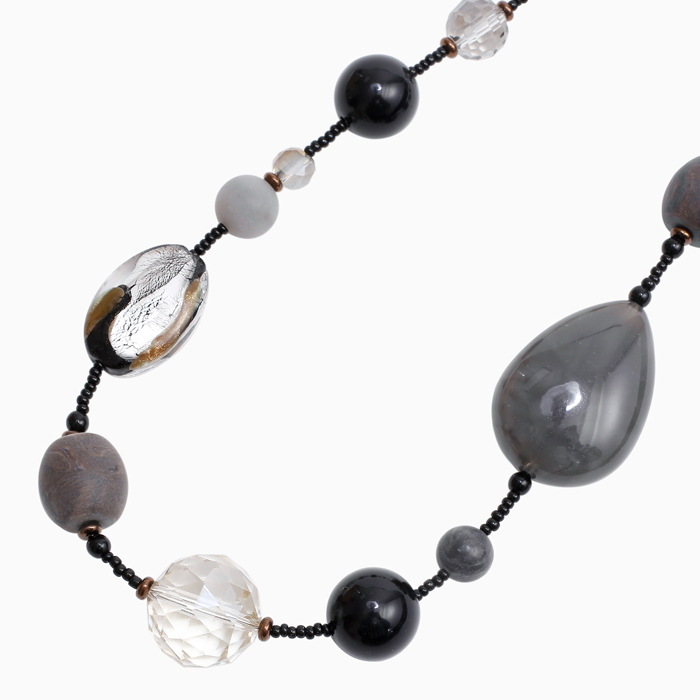 【送料無料】【アヴェ・カプリース】AVE CAPRICE イタリア/ミラノ/MILANO 手作り/ハンドメイド ベネチアンガラス/ベネチアングラス ネックレス/ペンダント アクセサリー/アイテム 女性/レディース 個性 ブラック お祝い/記念日/誕生日 プレゼント/贈り物 6251-AV24