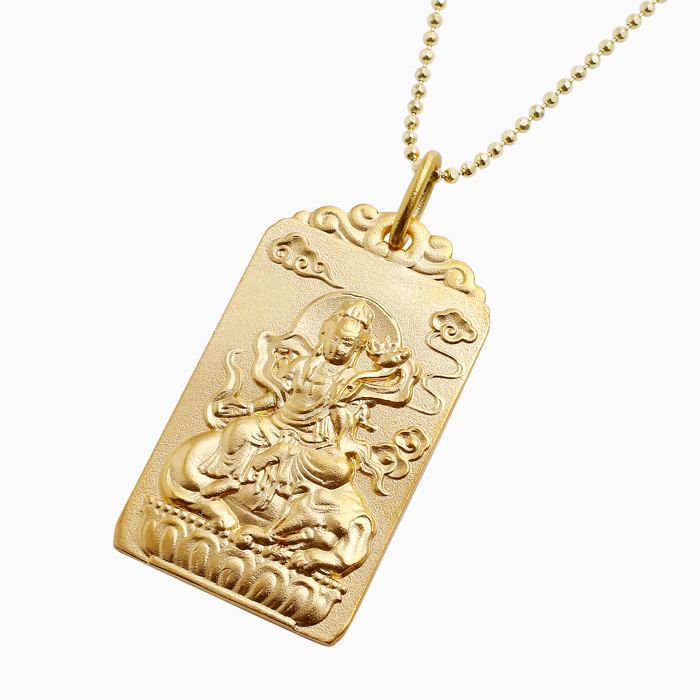 【送料無料】開運招福 SV925製 お守り 15g 仏像 仏 ペンダント 地金 豪華桐箱付 お祝い 記念日 銀製 ゴールド仕上げ 学業成就 出世栄達 大願成就 商売繁盛 無病息災 金運6332-ZL25