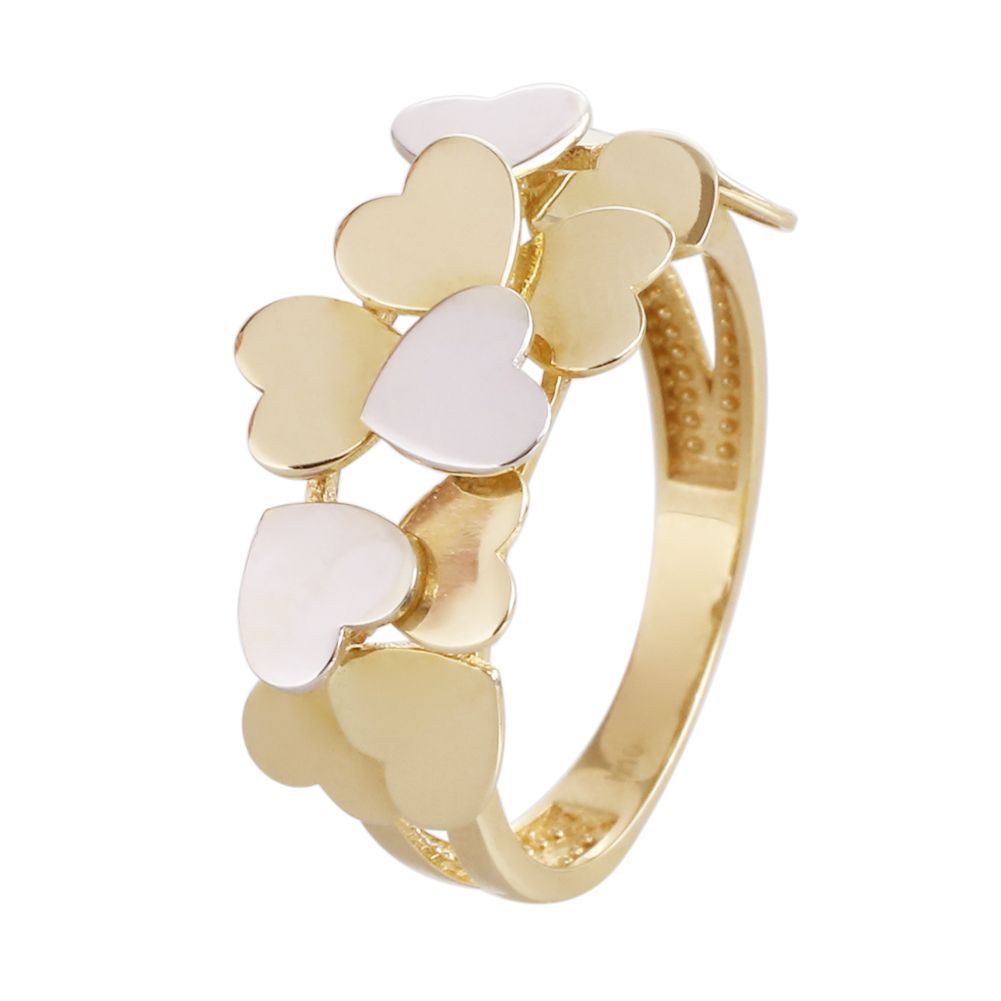 10金 K10 10k YG WG イエローゴールド ホワイトゴールド 2色 ツーカラー ゴールド 指輪 リング ゴールドリング ファッションリング アクセサリー ジュエリー ハート 12号  6427-MH25