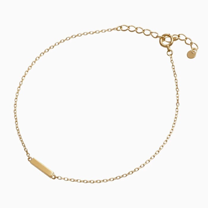 【送料無料】18金 K18 18k ゴールド イエローゴールド ブレスレット レディースブレスレット 大人ブレスレット アクセサリー 地金 スティック アズキチェーン 小豆 上品 女性 6524-UK25