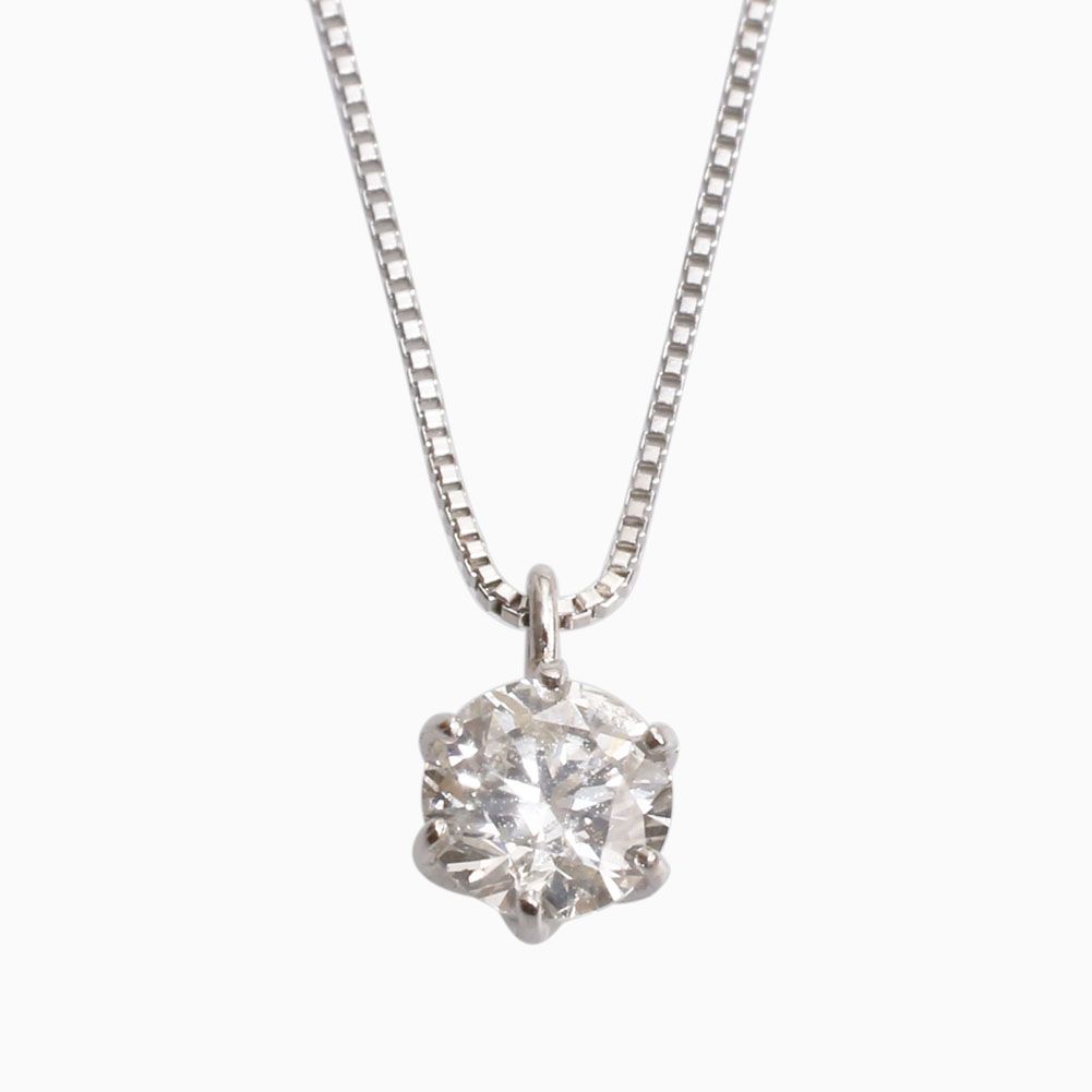 プラチナ Platinum Pt850 Pt900 ダイヤモンド 一粒ダイヤ ペンダント ネックレス アクセサリー ジュエリー 0.3ct SI2 6597-UK26