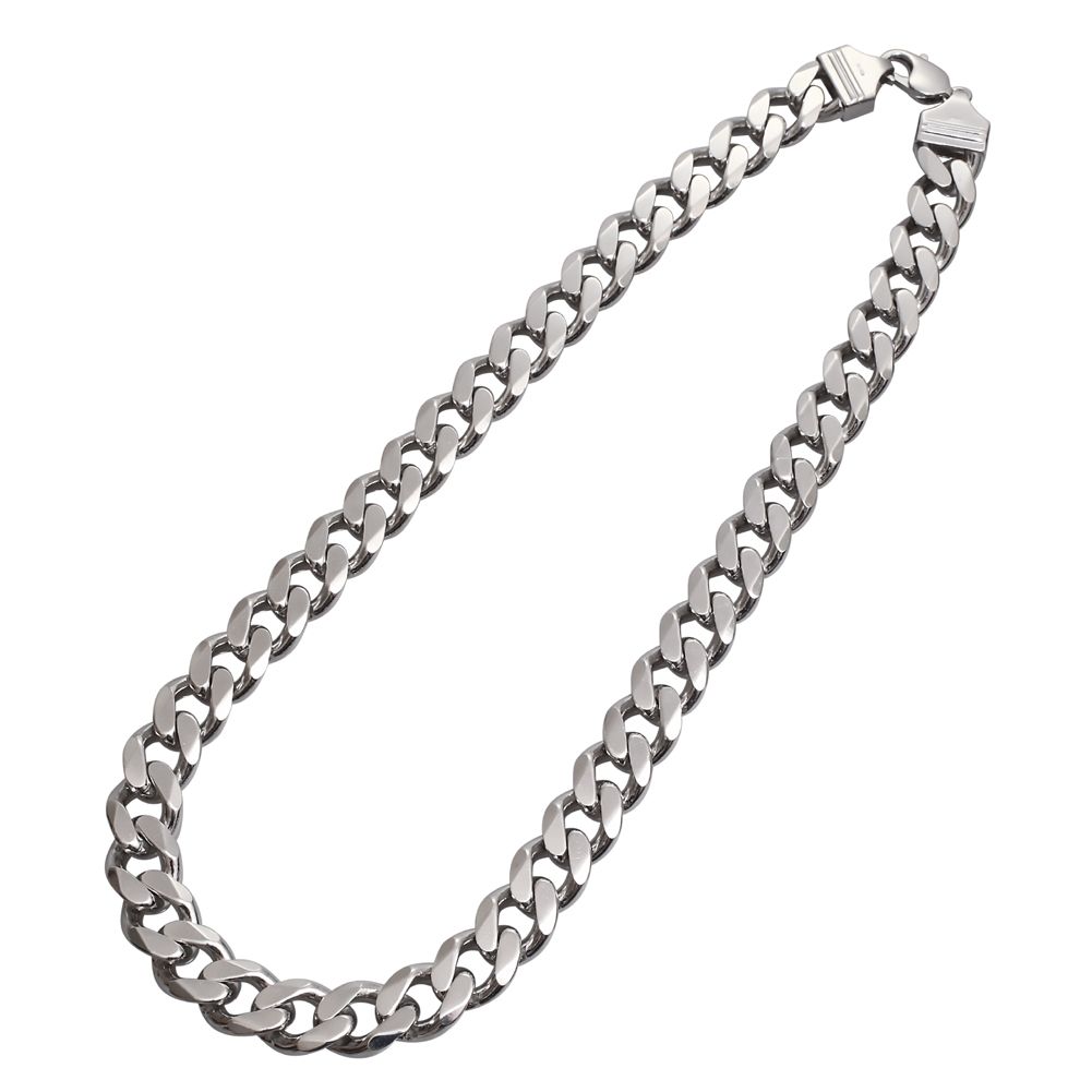 【日本製】シルバー SILVER 925 銀無垢 2面カット キヘイ 喜平 ラウンド 12mm幅 50cm 145g  6598-UK26