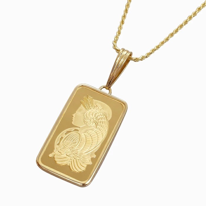 純金 K24 24金 PUREGOLD 999.9 ゴールド インゴット INGOT スイス パンプ社 20g ペンダント フォルトゥーナ 6609-HG26