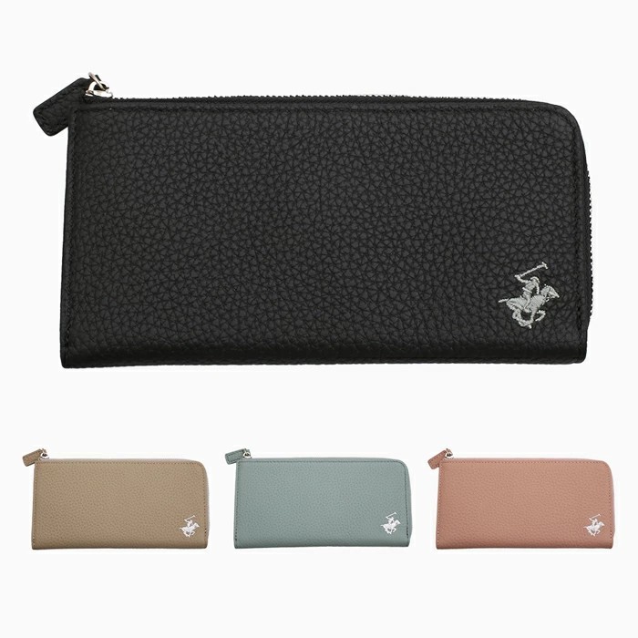 【BEVERLY HILLS POLO CLUB/ビバリーヒルズポロクラブ】財布 長財布 ウォレット L字ファスナー ラウンドファスナー 薄型 カード収納 小銭入れ付 BHG-L1010 6683-TN26