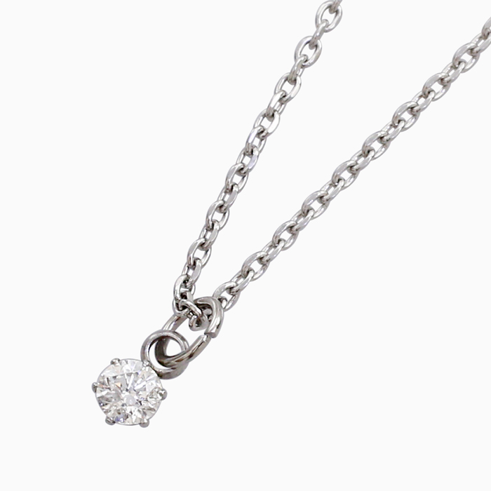 一粒ダイヤ サージカルステンレス ダイヤモンド ペンダント 小さめ ネックレス Iクラス ダイヤ 0.1ct レディース 4月誕生石 ギフト 永遠の輝き 6722-JK26