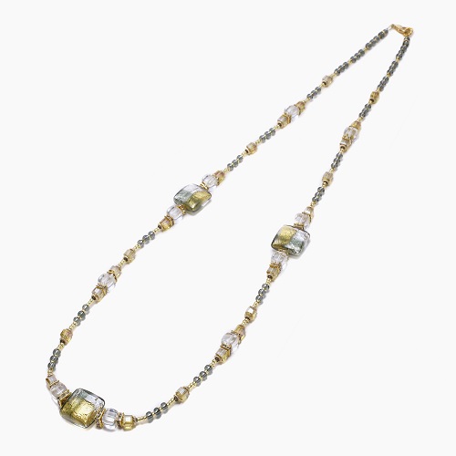 イタリア製 <INES design> エジステンザ・ロング・ネックレス シトリン系 7142-IN23