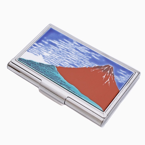 九谷焼 カードケース（名刺入れ）北陸伝統工芸 赤富士 7216-SK24