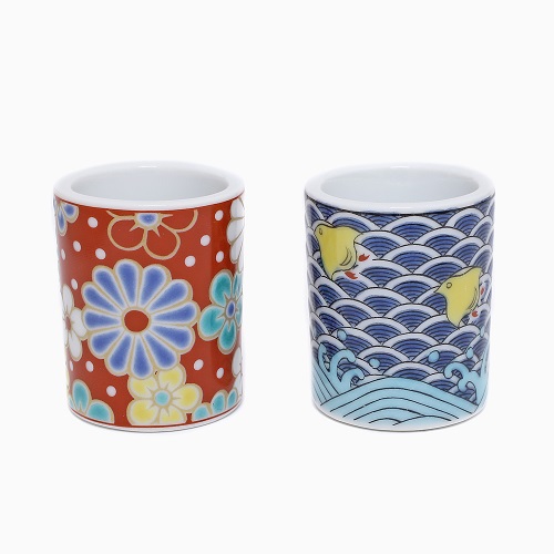 九谷焼 歯ブラシスタンド（ペアセット ）北陸伝統工芸 7241-SK24