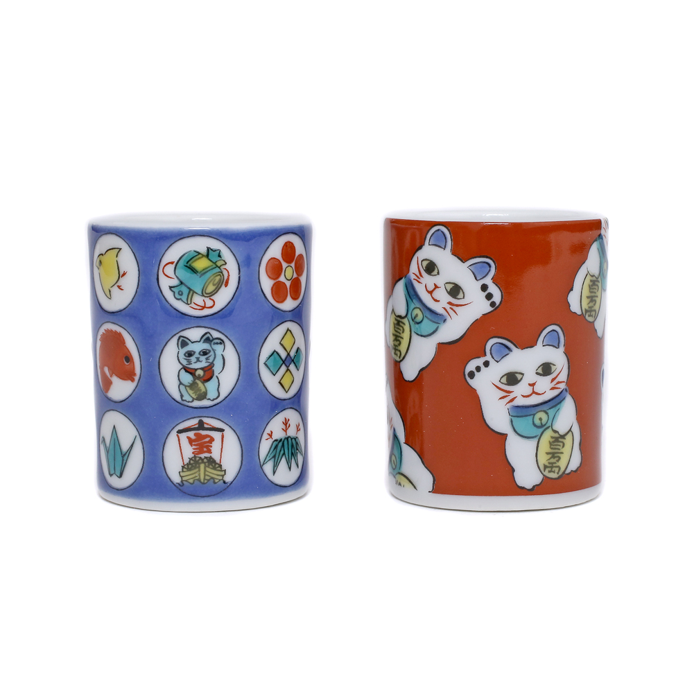 【送料無料】日本製 九谷焼 北陸伝統工芸 歯ブラシスタンド/歯ブラシ置き/彫ブラシホルダー ボールペンスタンド/ペンスタンド 洗面台 インテリア/ステーショナリー 記念日/お祝い/誕生日 プレゼント/贈り物 お洒落/オシャレ 7242-SK24