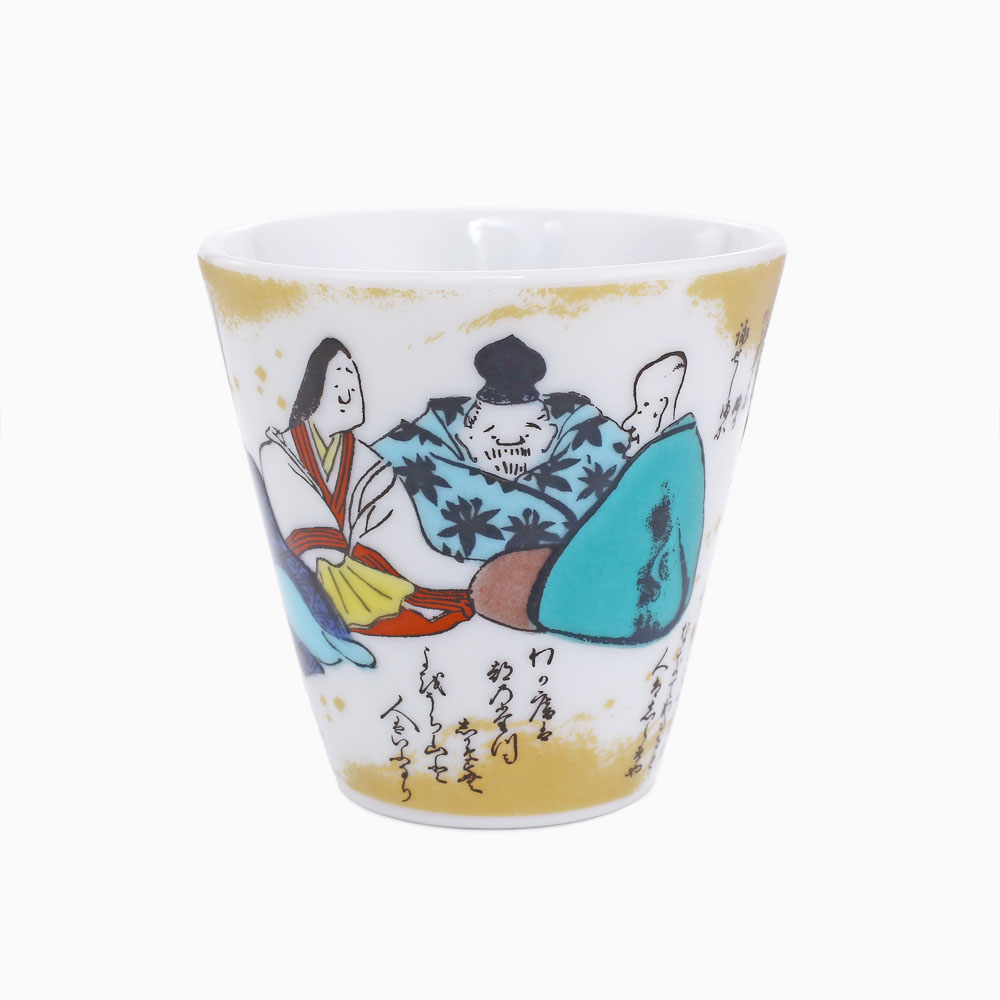 【送料無料】日本製 九谷焼 北陸伝統工芸  徳利/とっくり お猪口/おちょこ/酒/ショットバー 金沢/加賀/能美 陶器/磁器 和食器 カップ/コップ 色絵  引き出物 インテリア/ステーショナリー 記念日/お祝い/誕生日 プレゼント/贈り物 お洒落 六歌仙 7275-SK24