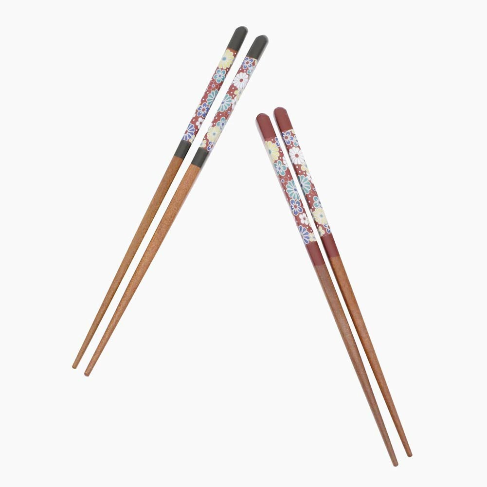 送料無料 日本製 九谷焼 久谷焼 北陸伝統工芸 色絵 磁気 陶器 陶磁器 キッチン雑貨 日用品 カトラリー 夫婦箸 はし お洒落 オシャレ 記念日 お祝い 開店祝い 贈り物 プレゼント 芸術 作品  梅菊 7318-SK25 クリックポスト対応