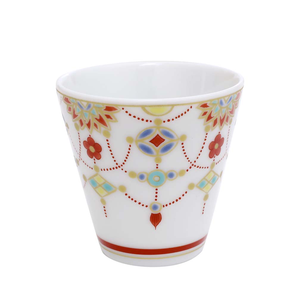 【送料無料】日本製 九谷焼 北陸伝統工芸  瓔珞紋 徳利/とっくり お猪口/おちょこ/酒/ショットバー 金沢/加賀/能美 陶器/磁器 和食器/食器 カップ/コップ 色絵 小物入れ 引き出物 インテリア/ステーショナリー 記念日/お祝い/誕生日 プレゼント/贈り物 お洒落 7323-SK25