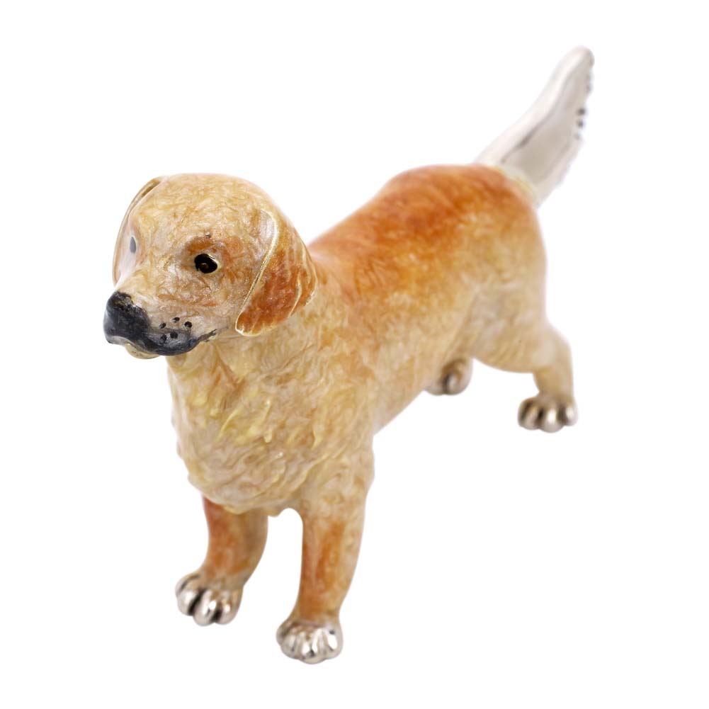 【送料無料】サツルノ/SATURNO 置物/インテリア/オブジェ いぬ/犬/イヌ/ドッグ/dog アニマル/動物 シルバー/SILVER/スターリングシルバー/SV925 イタリア製/ITALY リアル エナメル仕上げ7360-SR25