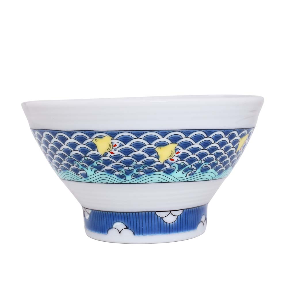 【送料無料】日本製 九谷焼/久谷五彩/磁気/陶器/陶磁器 お茶碗/茶碗/ごはん/飯碗/千段飯碗 千鳥/小鳥 青郊窯 華やか/鮮やか お洒落/オシャレ お祝い/記念日/誕生日/結婚祝い/開店祝い プレゼント/贈り物/ギフト 食器/和食器 インテリア 7393-SK25